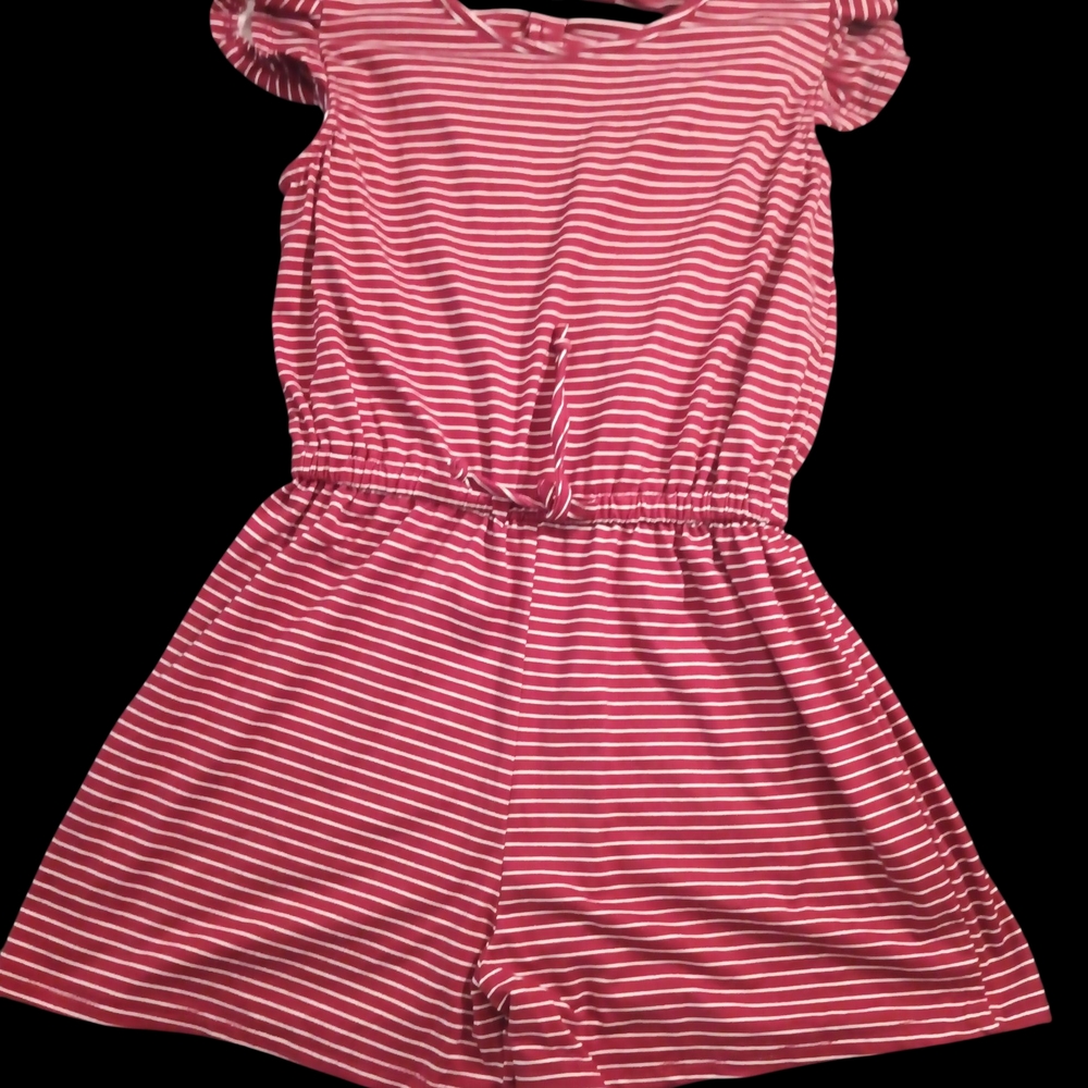 btween Pink and White Striped Romper
